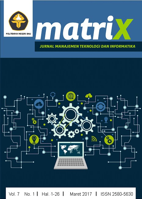 Jurnal Matrix, Vol 7 No 1 Maret 2017